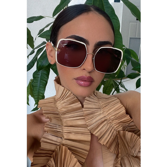 NEW Tom Ford Raphaela FT1006 Sunglasses in Ivory - Picture 1 of 7